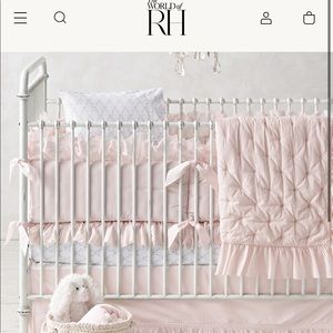 Restoration Hardware Baby RUFFLED VOILE & PETITE TRELLIS NURSERY BEDDING